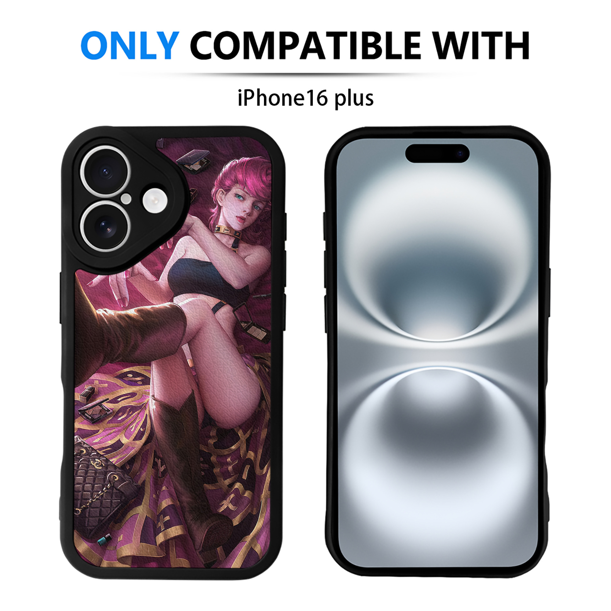 （画像用） ジョジョの奇妙な冒険 JoJo's Bizarre Adventure 【iPhone 16シリーズ対応】シリコンスマホケース（レザー調） 材質：シリコン
